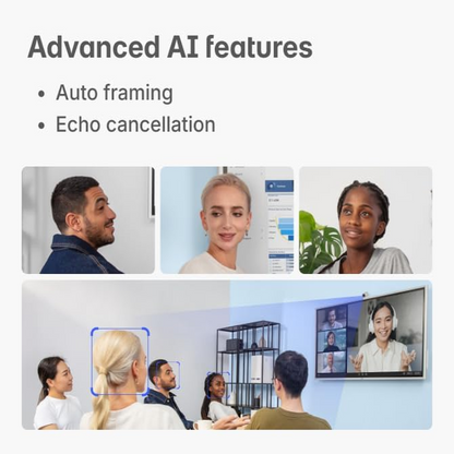 4K Smart Camera, 6 Mics, 142° Wide View, AI Tracking Board — product view 3
