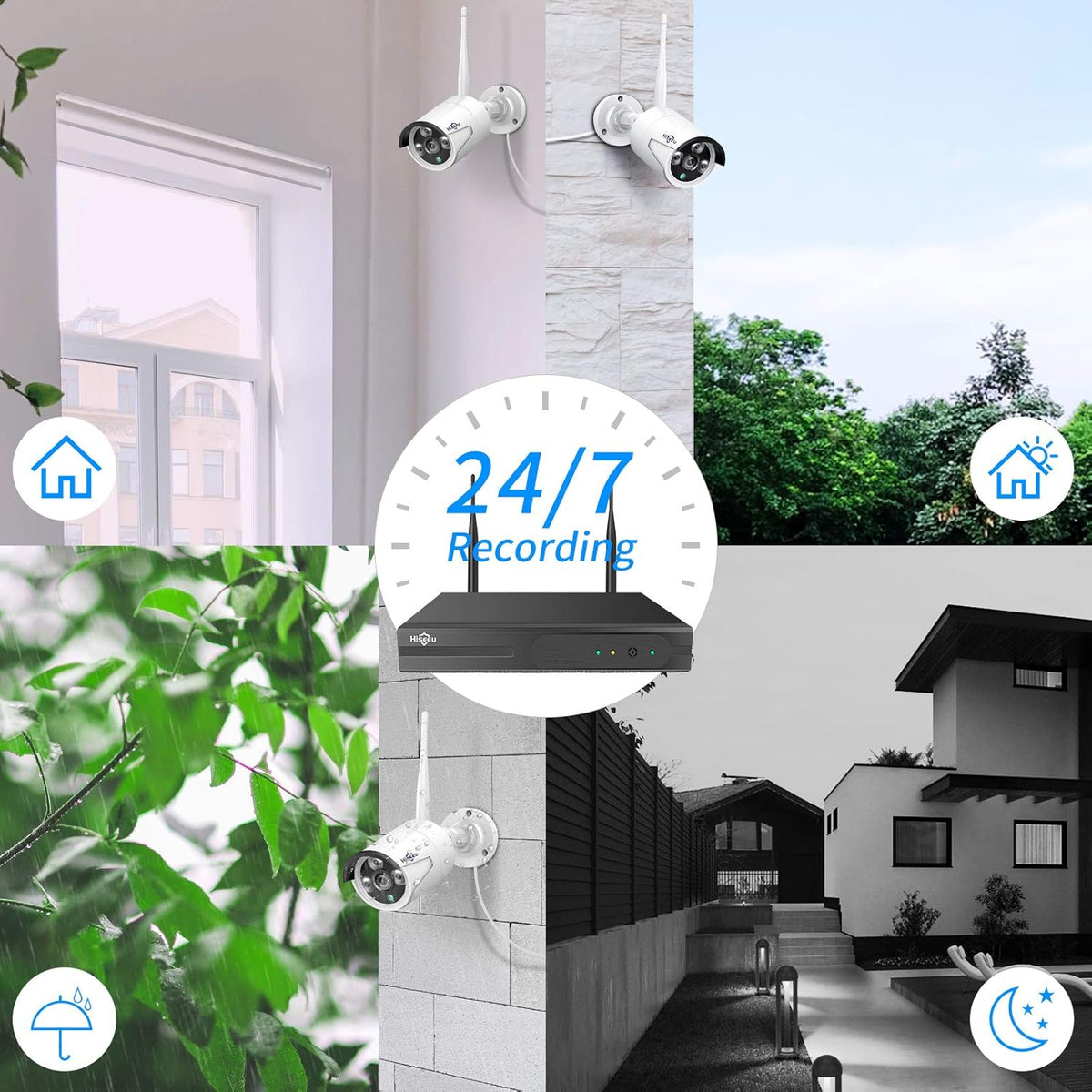 5MP Home Security Camera System Outdoor, 2.4G/5G Wireless Wifi Pro