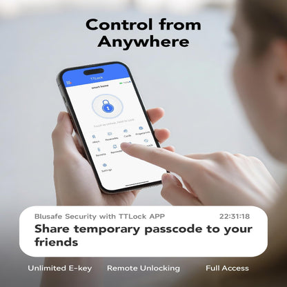 Electronic Smart Door Lock Fingerprint Door Lock with Keypad，Smart Lock for Front Door Children Proof IC Card, App Control & Mechanical Key (Frosted Silver, OSP) — product view 6