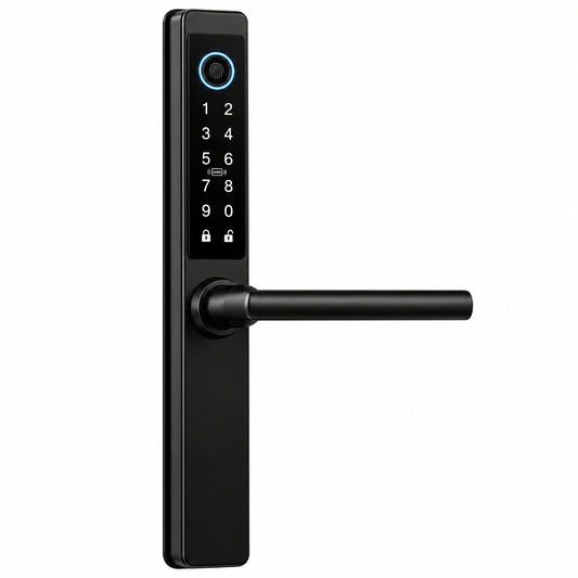 Electronic Smart Door Lock Fingerprint Door Lock with Keypad，Smart Lock for Front Door Children Proof IC Card, App Control & Mechanical Key