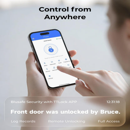 Electronic Smart Door Lock Fingerprint Door Lock with Keypad，Smart Lock for Front Door Children Proof IC Card, App Control & Mechanical Key — product view 2
