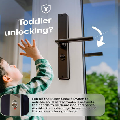 Electronic Smart Door Lock Fingerprint Door Lock with Keypad，Smart Lock for Front Door Children Proof IC Card, App Control & Mechanical Key — product view 3