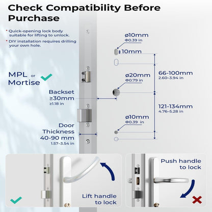 Electronic Smart Door Lock Fingerprint Door Lock with Keypad，Smart Lock for Front Door Children Proof IC Card, App Control & Mechanical Key — product view 7