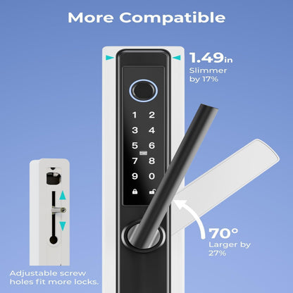 Electronic Smart Door Lock Fingerprint Door Lock with Keypad，Smart Lock for Front Door Children Proof IC Card, App Control & Mechanical Key — product view 8