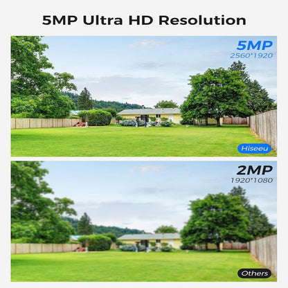 Home Security System, 24/7 Recording 5MP Wired Plug-In Powered Outdoor Bullet Cameras, 2.4G/5G Wifi Pro, 4K NVR with 12" LCD Monitor, 3TB HDD, Night Vision, IP65 — product view 5