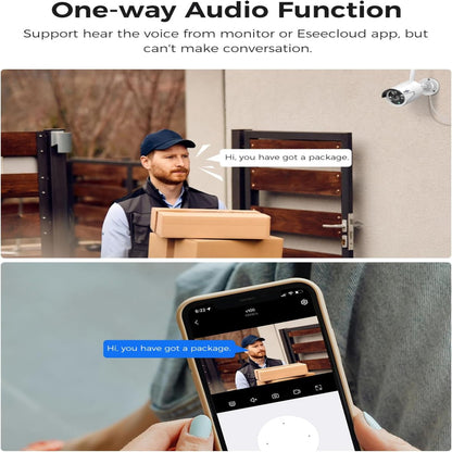 Home Security System, 24/7 Recording 5MP Wired Plug-In Powered Outdoor Bullet Cameras, 2.4G/5G Wifi Pro, 4K NVR with 12" LCD Monitor, 3TB HDD, Night Vision, IP65 — product view 8