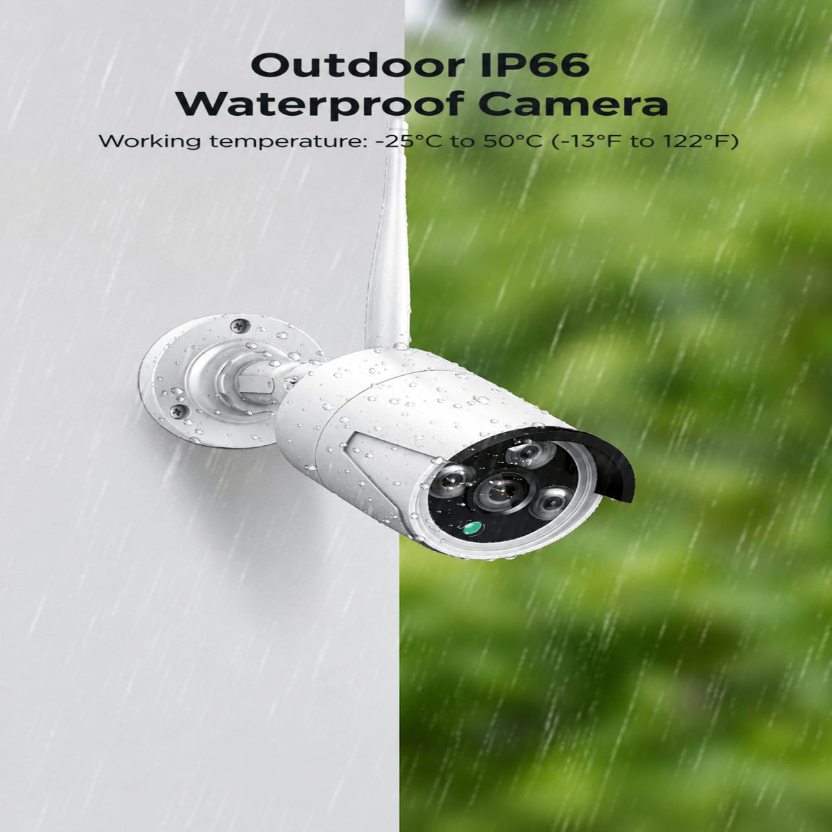 Home Security System, 24/7 Recording 5MP Wired Plug-In Powered Outdoor Bullet Cameras, 2.4G/5G Wifi Pro, 4K NVR with 12" LCD Monitor, 3TB HDD, Night Vision, IP65 — product view 9
