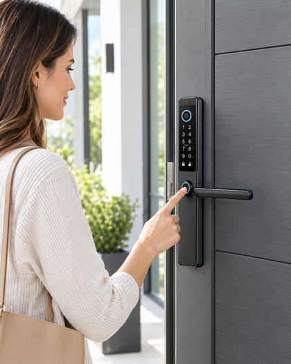 Products from the Smart Locks collection in use